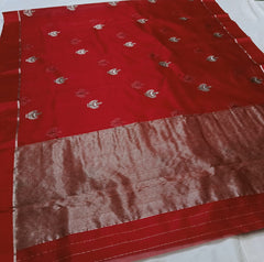 Maroon Meenakaari Chanderi