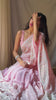 Lucknawi Chikankari Georgette Saree in Baby pink