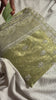 Lucknawi Chikankari Tissue Silk Saree in Muted Olive with Gray Tone